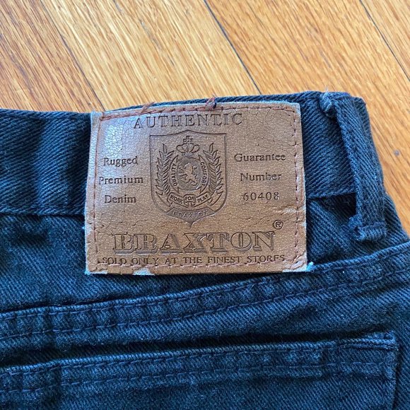 Vintage Braxton Cut-offs, High Waisted Black Jean Shorts - Picture 3 of 4